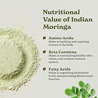 Vista 5 de Better Alt Polvo de moringa orgánico, certificado por USDA, polvo de hoja de moringa para la salud general, perfecto para batidos, té, bebidas
