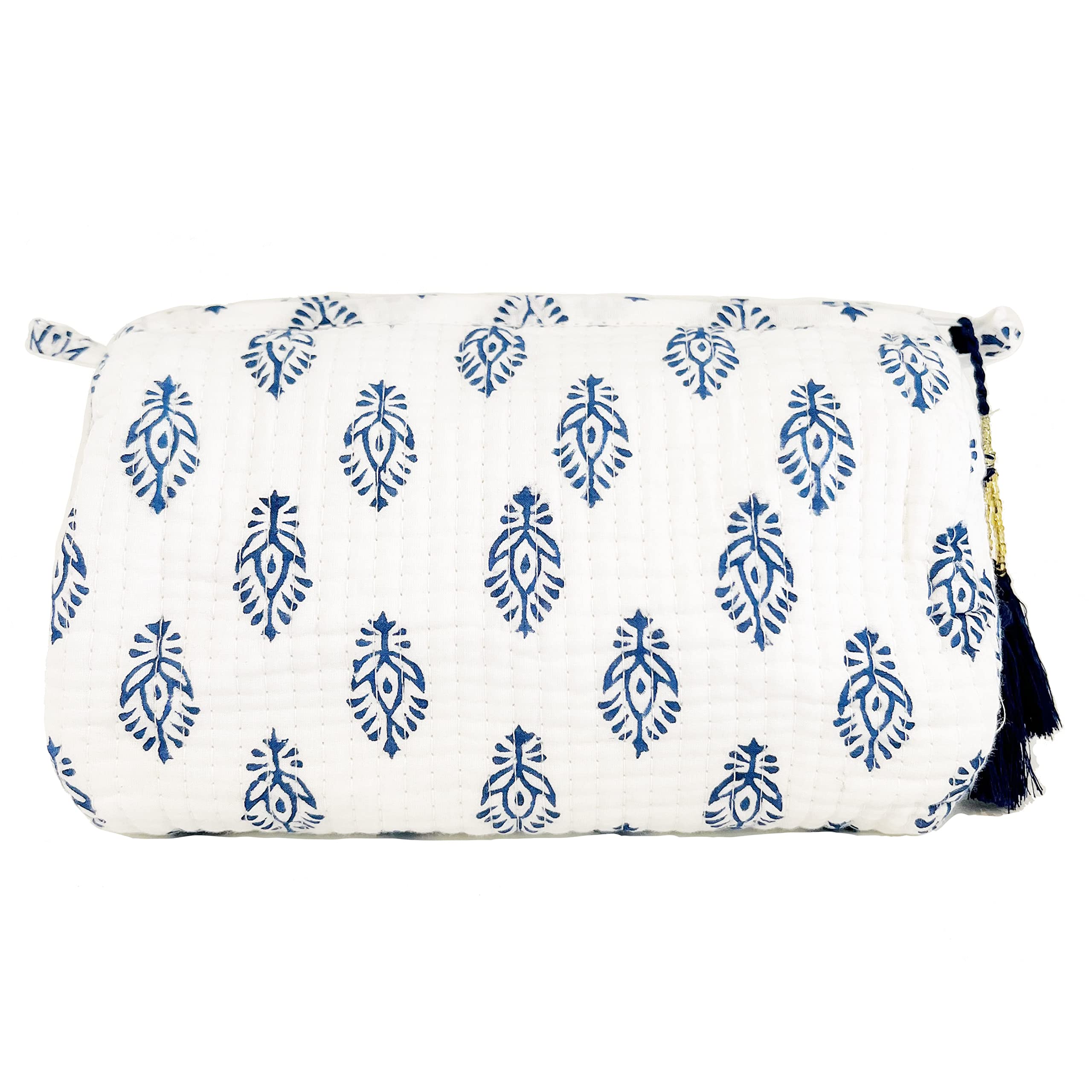Designerska kosmetyczka i kosmetyczka z nadrukiem blokowym, boho, kwiatowy, pikowany woreczek na kosmetyki, pielęgnacja skóry, duży, wodoodporny organizer na pieluchy, torebkę, podróż,