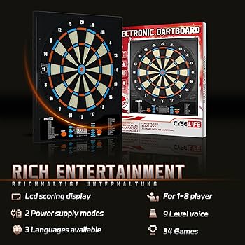 Amazon.co.jp: CyeeLife 電子ダーツボード ソフトダーツ付き