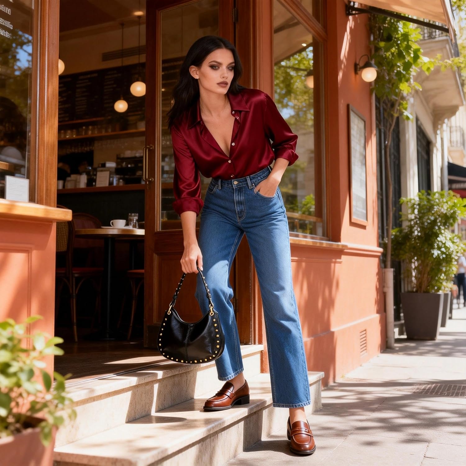 Crossbody Bag for Women, Simplicity Underarm Bag, Leather Tote Bag, Shoulder Purse Suitable for Important Occasions, Work, Travel(Black) - Image 2