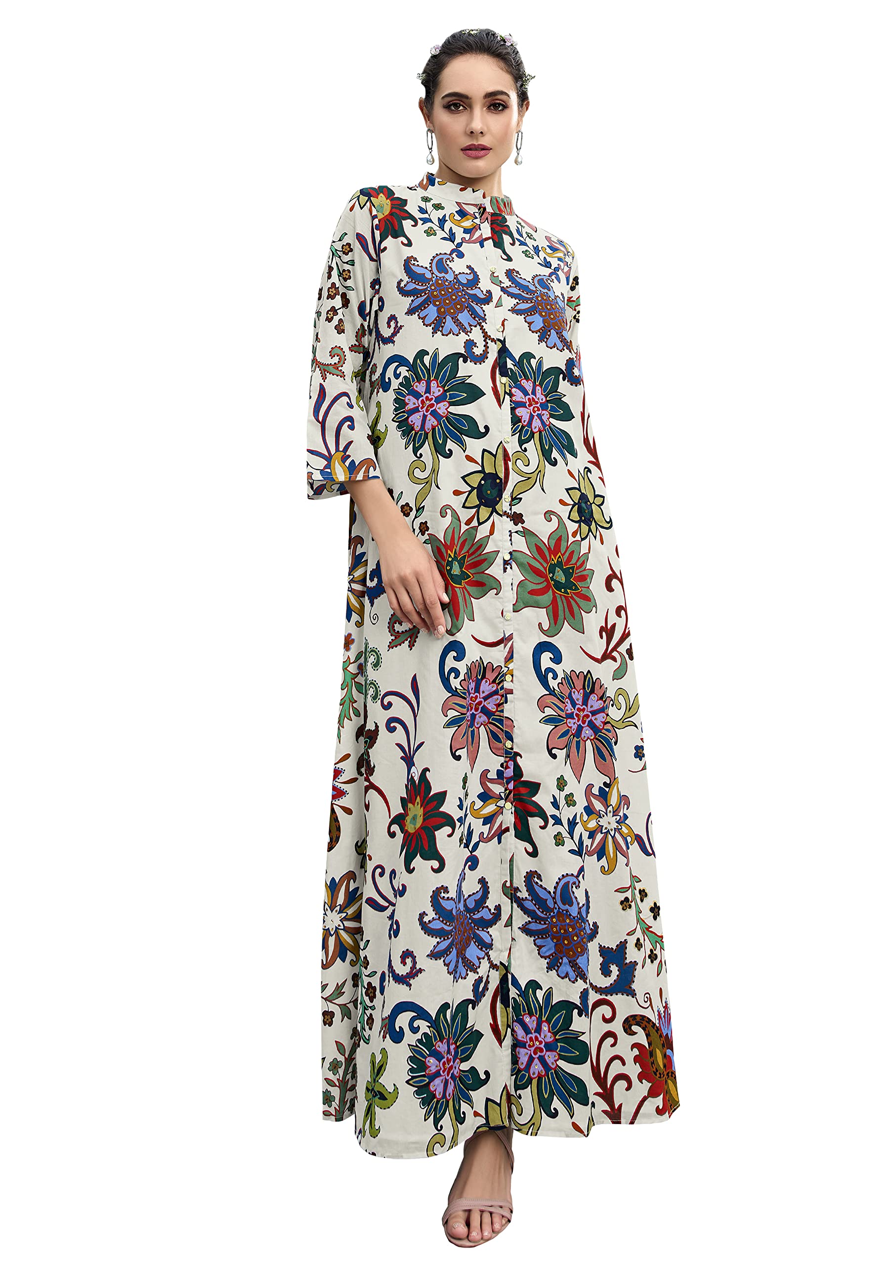 Sara ArabiaWomen Floral Printed Jalabiya
