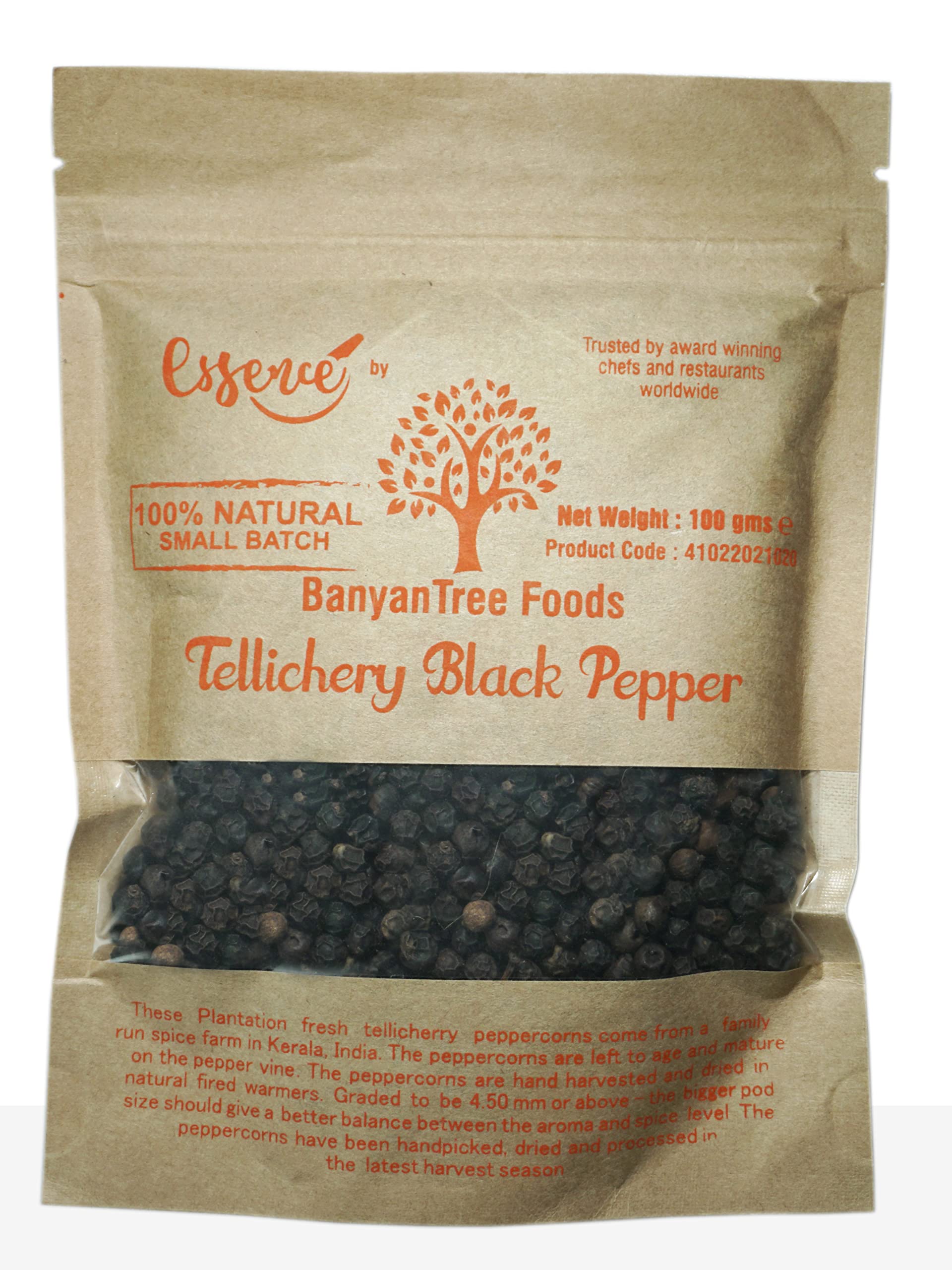 Buy BanyanTree Foods Black Pepper Whole Tellicherry Black Pepper Whole 100g All Natural