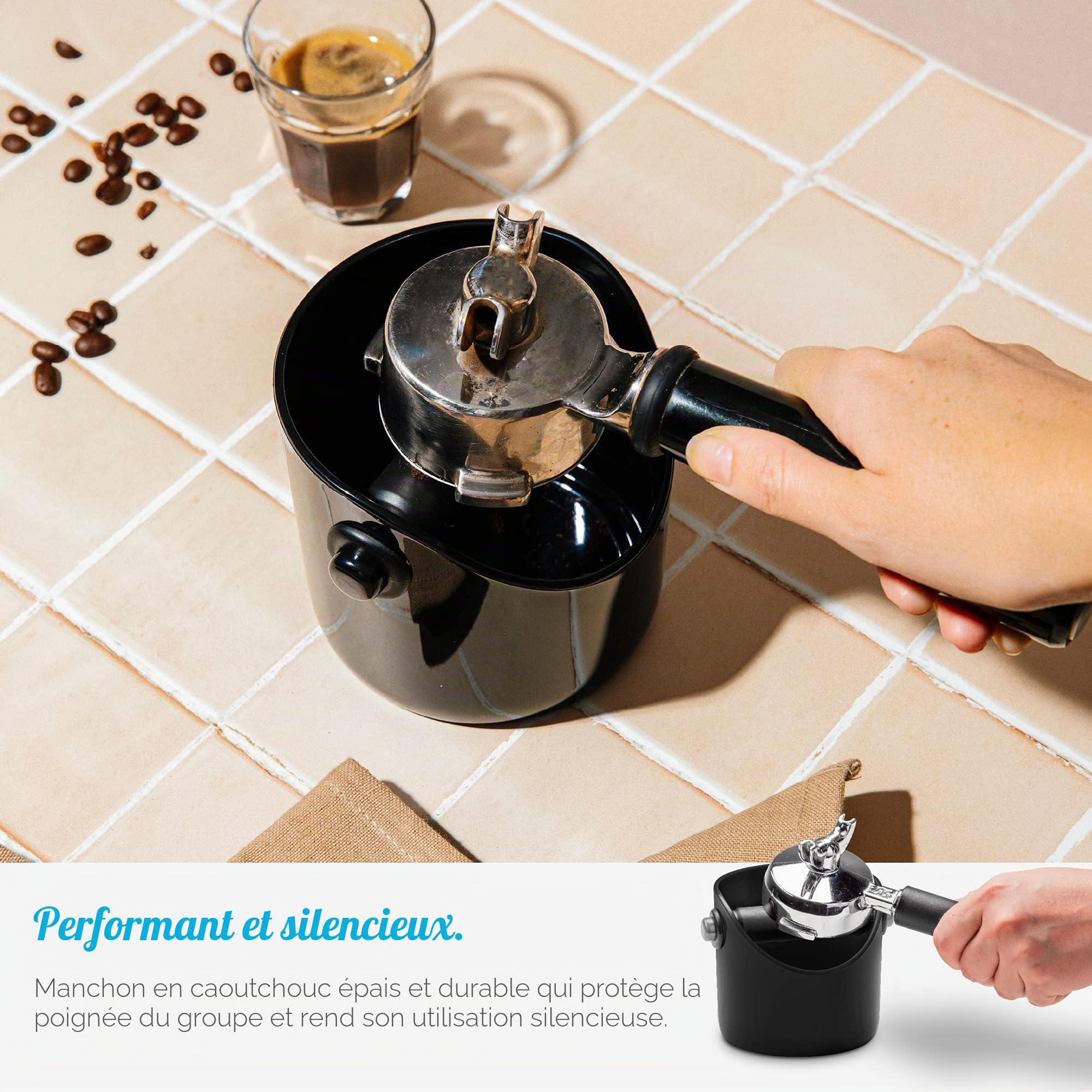 Dreamfarm DFGR1181 Marco Noir (pot pour récupérer le marc de café)