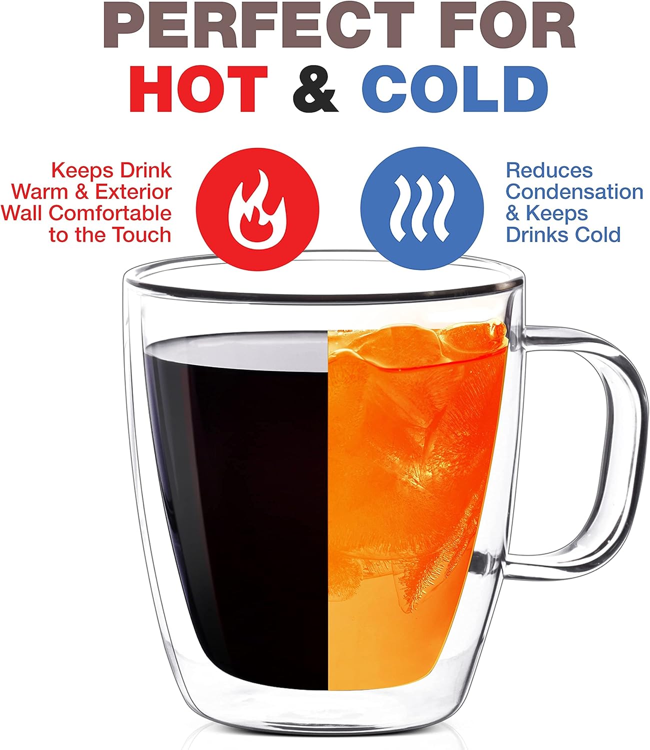 Bеѕt Cуbеr Dеаlѕ 🔥 12 oz Double Wall Glass Coffee Mugs - Set of 2 Clear Coffee Mug - Borosilicate Insulated Glass Mugs With Handle - Large Double Walled Coffee Mugs - Espresso Latte Cappuccino or Tea Cup Glasses for Hot Beverages by Eparé Flаѕh Dеаlѕ - 40% оƒƒ 12 oz Double Wall Glass Coffee Mugs - Set of 2 Clear Coffee Mug - Borosilicate Insulated Glass Mugs With Handle - Large Double Walled Coffee Mugs - Espresso Latte Cappuccino or Tea Cup Glasses for Hot Beverages by Eparé