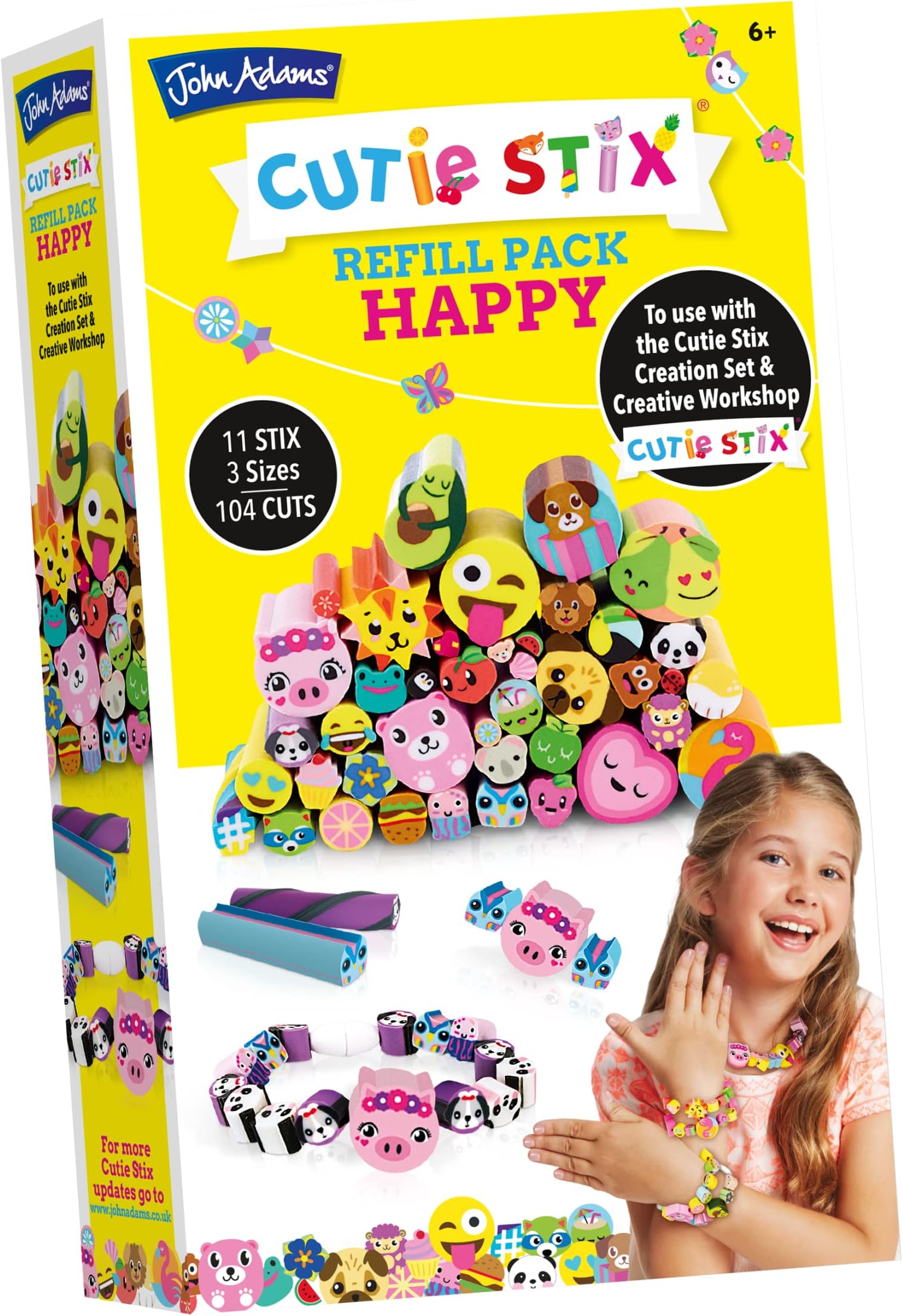 John AdamsMulticolor,10979 Cutie Stix Refill Pack - Happy