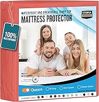 Vista 59 de Utopia Bedding - Protector de colchón de tamaño individual impermeable, paquete de 14 unidades, funda de colchón de rizo de 200 GSM, funda de cama