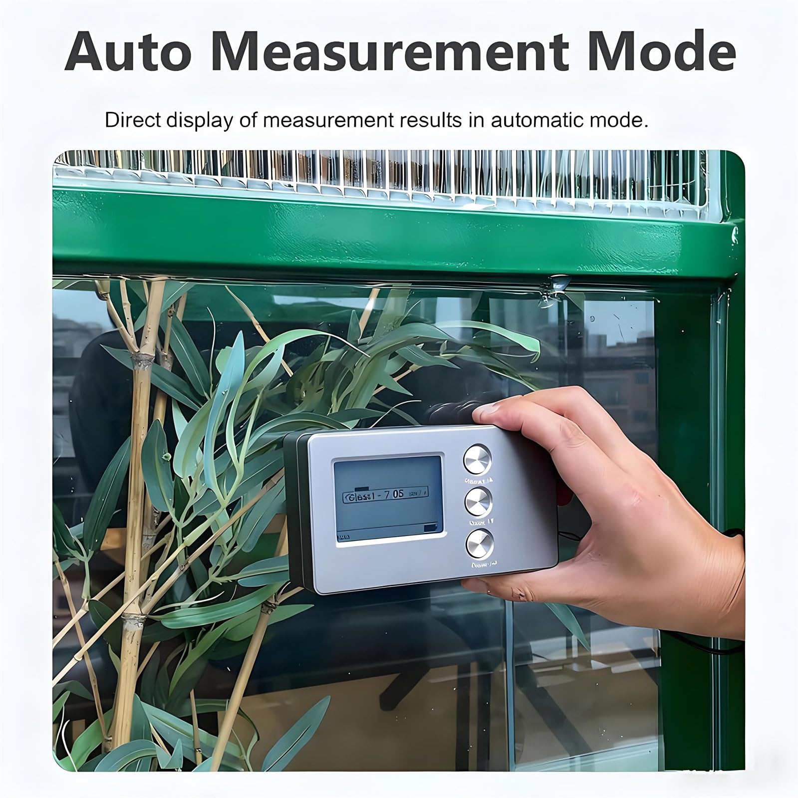 Medidor Digital De Espesor De Vidrio, Herramienta De Medición Portátil para Vidrio con Entrehierro De hasta 70Mm Y 45Mm, Precisión De 0,1 Mm para Vidrio De Pared Gruesa, Laminado Y Aislante