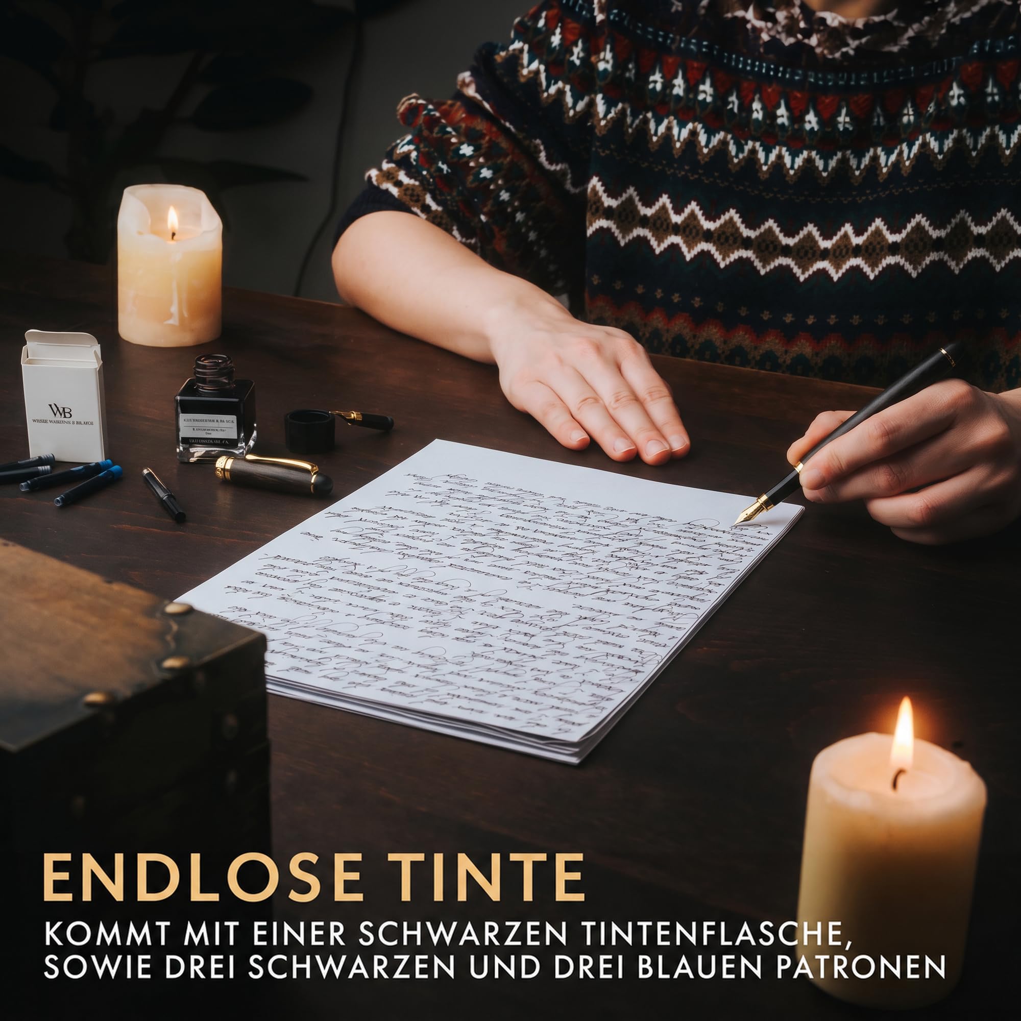 Wordsworth & Black Füller Set Holz, Bambus, Edel, Feder M & Extra Fein