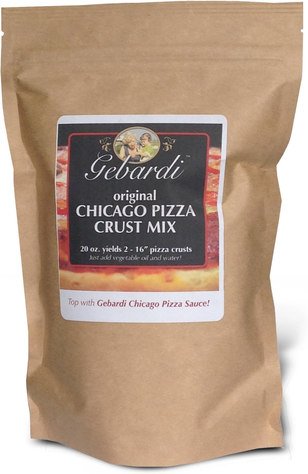 Gebardi Chicago Pizza Crust Mix Original - 20 oz bags (case/pack of 6)