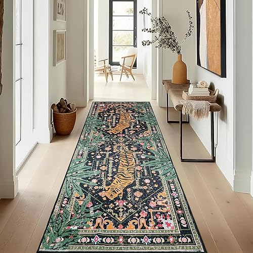 Vista 14 de Alfombras hippie, alfombras de 2 x 3 de lana sintética tropical rosa boho para baño, cocina, entrada interior pequeña. Alfombra moderna vintage