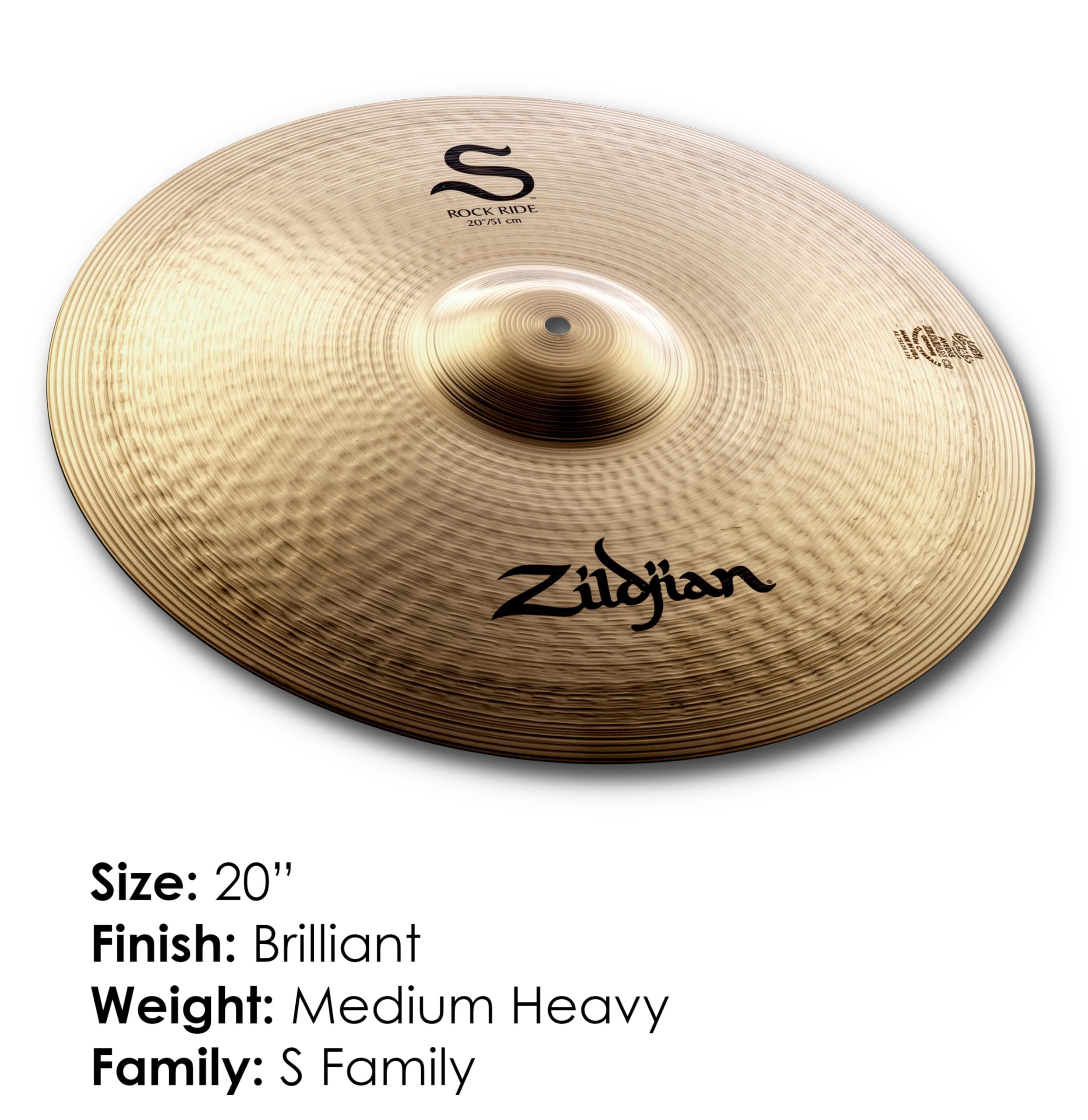 Zildjian S Family Series - 20" Rock Ride Cymbal