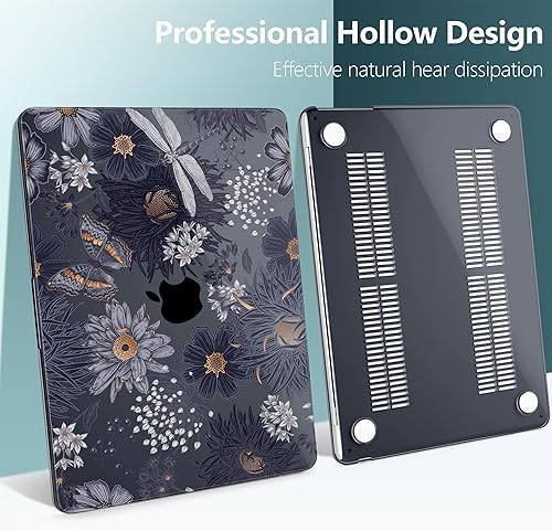 Miniatura 6 de TWOLSKOO Funda rígida de plástico para MacBook Air M3 de 13.6 pulgadas 2022 2023 2024 A2681 M2 A3113 con Touch ID, funda rígida de plástico con