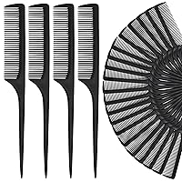 Vista 17 de 24 Pcs Rat Tail Comb Set for Women -Fine Tooth Styling comb with Pick, Anti-Static Heat Resistant Teasing Comb,Professional Hair Parting Tools for