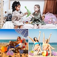 Vista 5 de Hsei 16 bolsas de gelatina reutilizables para niñas, bolsa de playa de plástico, cesta de regalo para niños y niñas