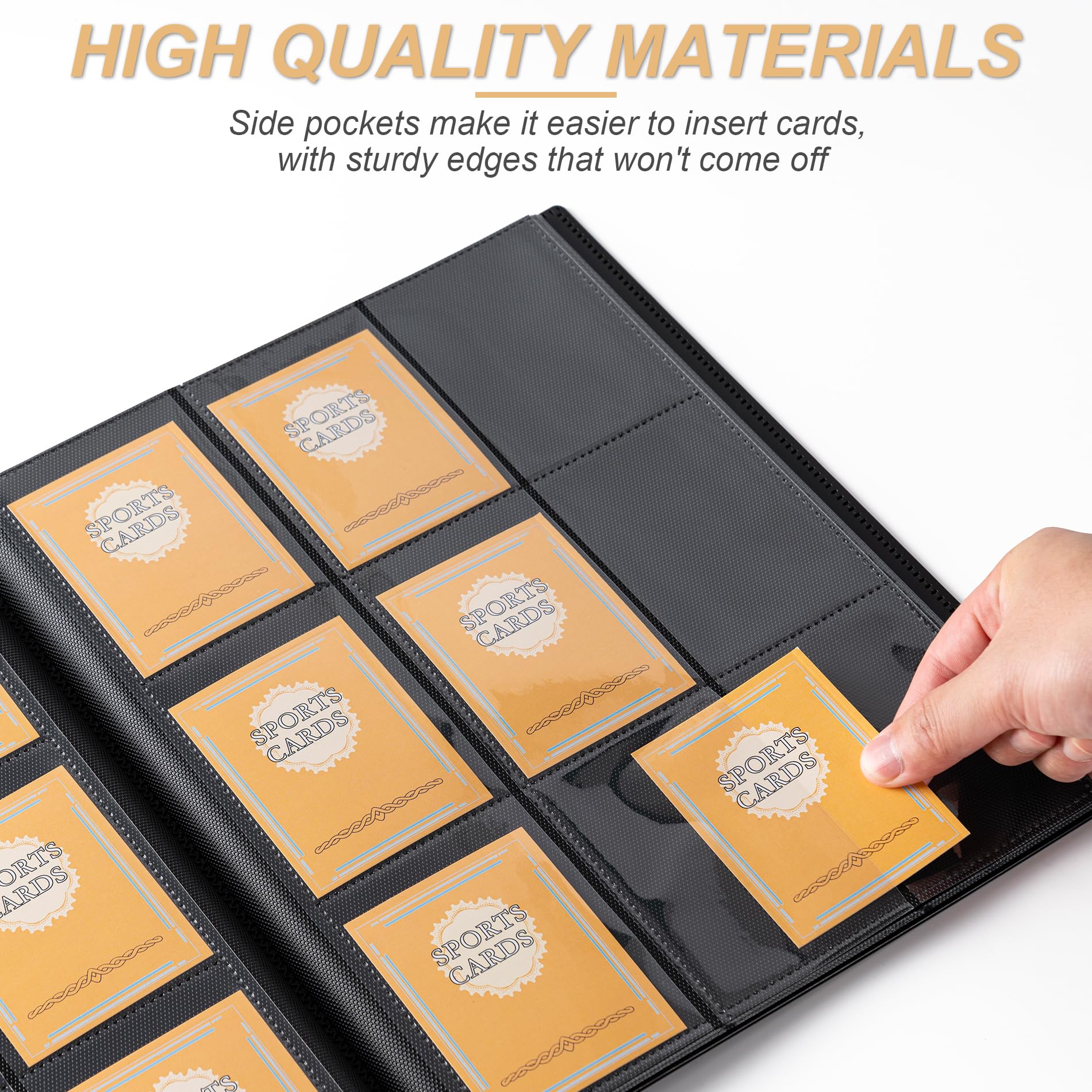 baseball card binder inserts Amazon.com: Card Binder 9 Pocket Storage 360 Card Binder,Trading Card Binder  Senior and Sturdy Side-Loading Album,Intended For YuGiOh,MTG, TCG,Game Cards  & Baseball Card Binde,(Black) : Toys & Games