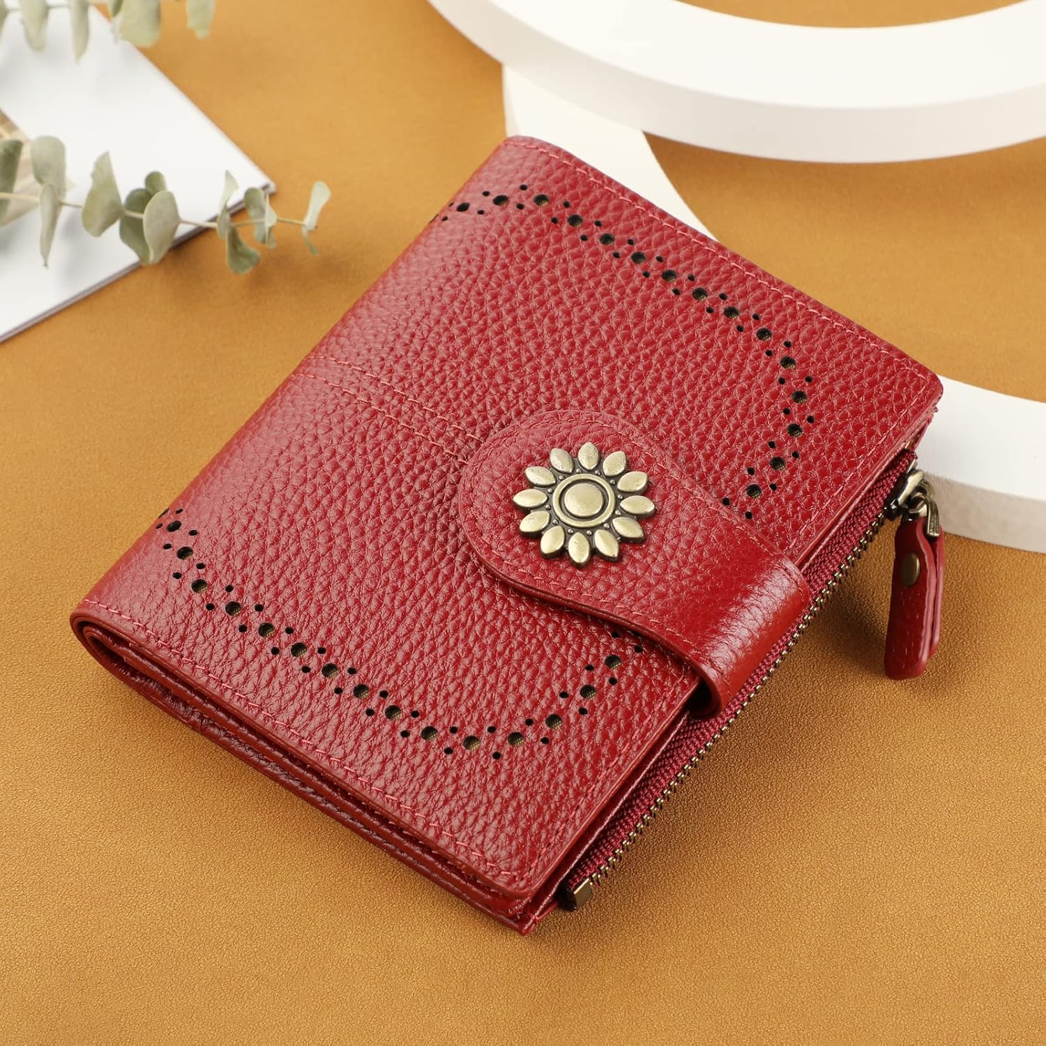 Lavemi Womens Leather Wallet Small Compact RFID Blocking Credit Card Case Purse with Zipper Pocket | Small, Compact, RFID Blocking, Zipper Pocket, Small, Compact - Image 6