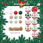 Belinreli Christmas Wood Beads, 250Pcs Candy Cane Wooden Beads 16 mm Round Colorful Craft Bead with Holes Swirl Wooden Beads for Jewelry Making Garland DIY Christmas Tree Home Party Holiday Decoration