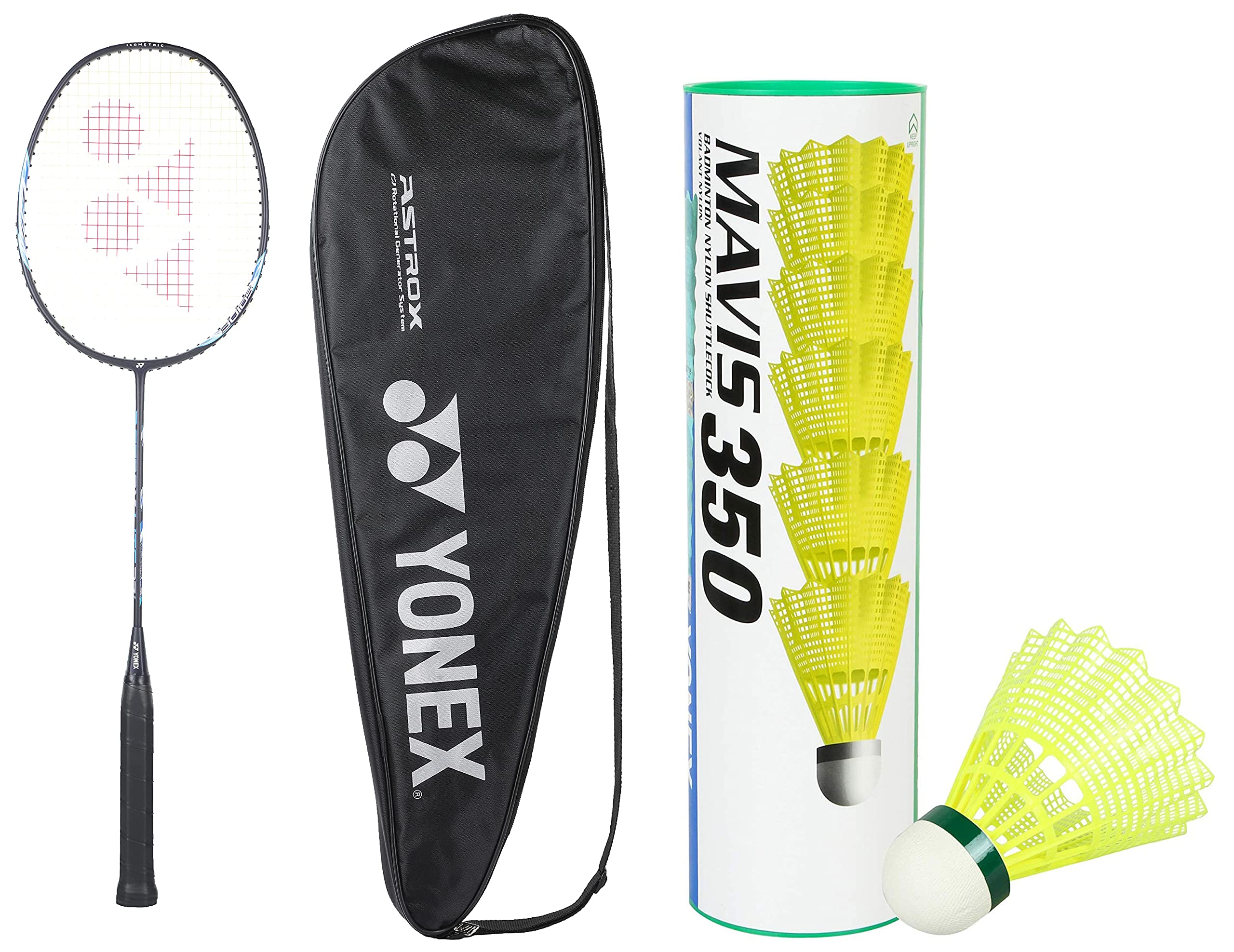 YONEX Astrox Lite 27i Graphite Badminton Racquet (G4, 77 Grams, 30 lbs Tension)& Mavis 350