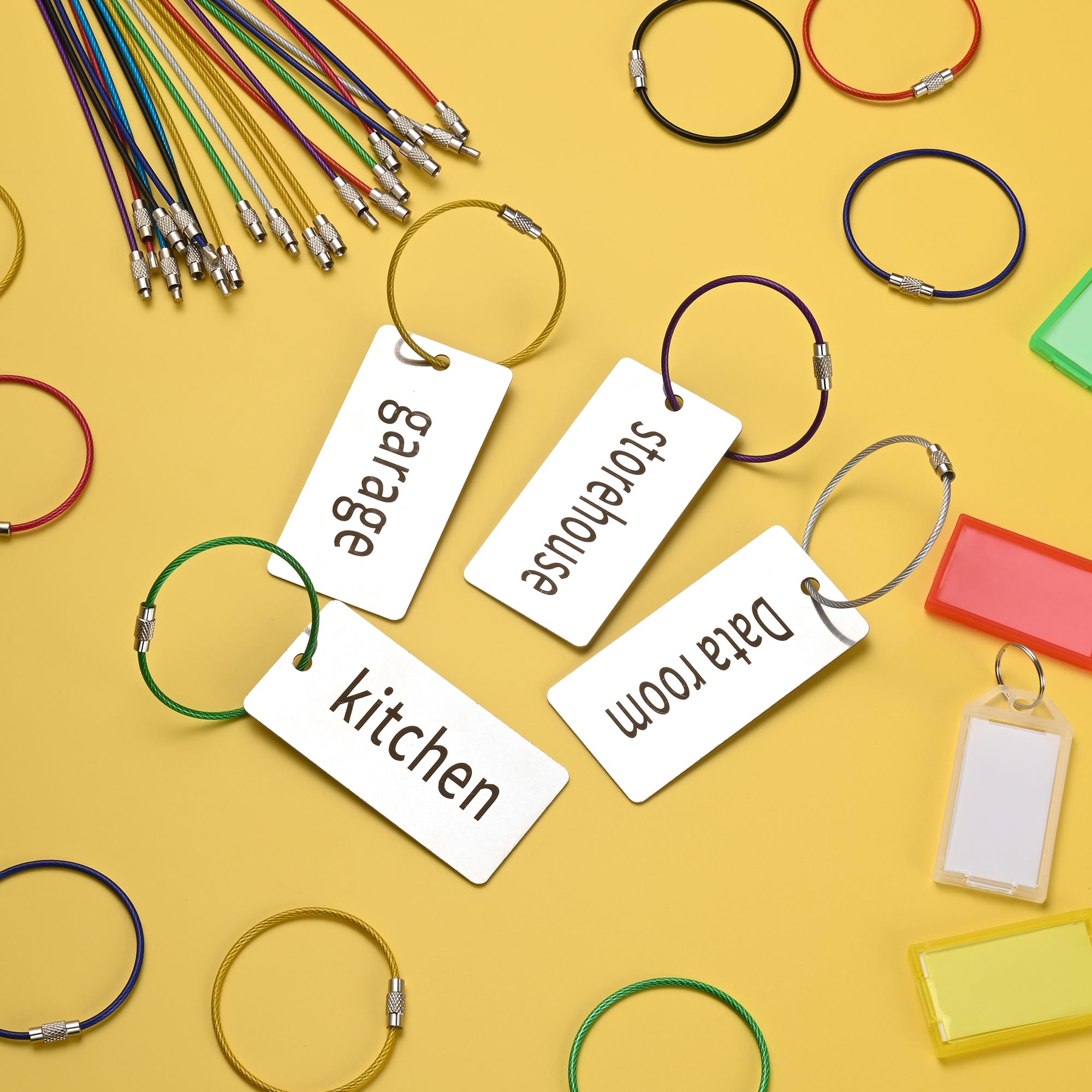 Lot De 30 Anneaux Porte-clés En Acier Inoxydable - Longueurs 12/15/20/25 Cm - Pour Clés, étiquettes Bagages, Organisation