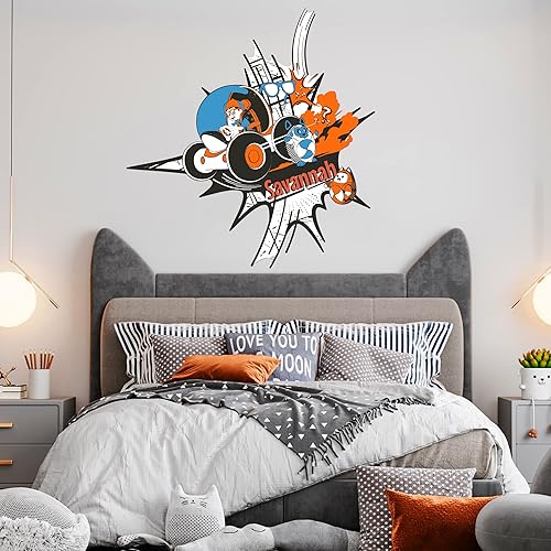 Miniatura 2 de Multiple Font Custom Name Blippi and Friends Kids Wall Decal - EGD X Blippi Series - Prime Collection - Wall Decal for Room Decorations - Mural Wall