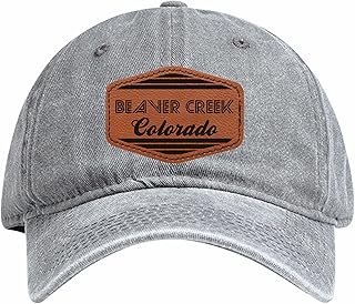 R and R Imports Beaver Creek Colorado City Retro Souvenir Dad Hat Unisex Soft Baseball Cap with Engraved Leather Patch