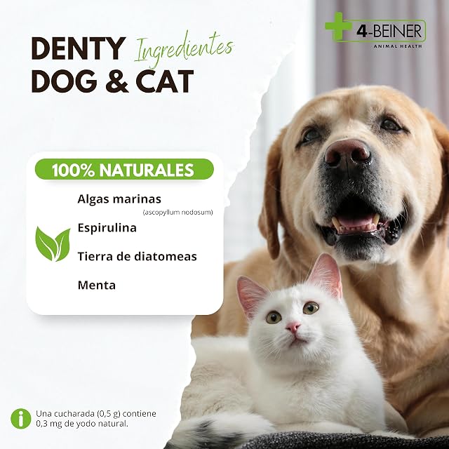 Foto 3 de 6 de 4-BEINER DENTY-Dog & Cat: Polvo para el Cuidado Dental de Perros y Gatos. Ayuda a Reducir el sarro