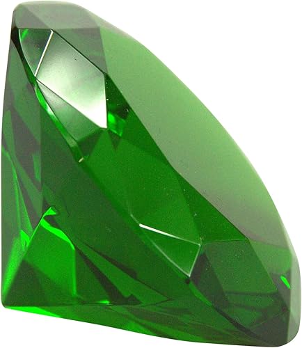 Pisapapeles en forma de diamante de cristal rubí (esmeralda), Cristal