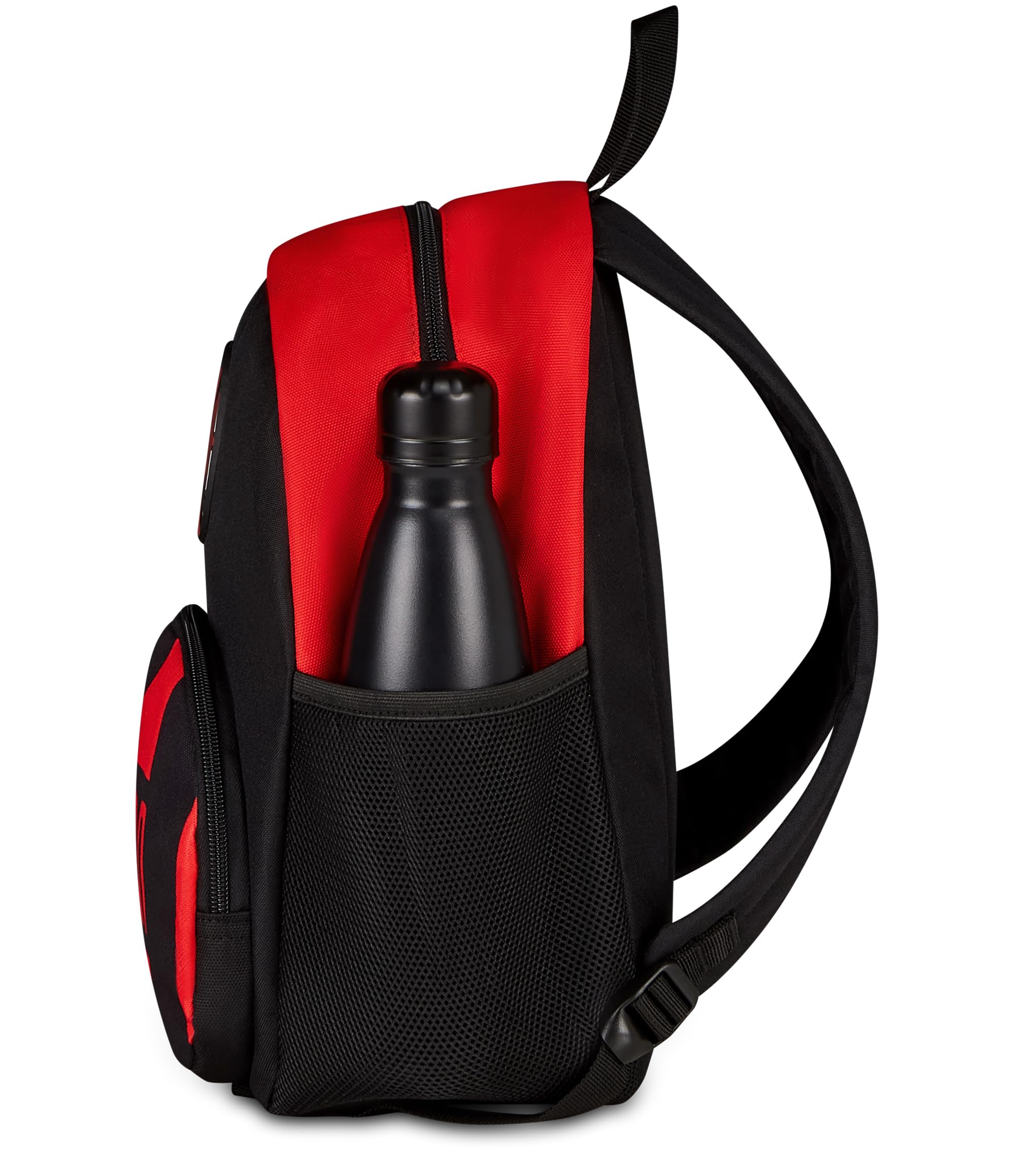 Seven Zaino Small Milan, Nero, 14 L, Zainetto monoscomparto, Tasca frontale, Tasca laterale portaborraccia, Scuola, Asilo, Tempo libero, Bambini, Ragazzi e adulti, Calcio, Prodotto ufficiale
