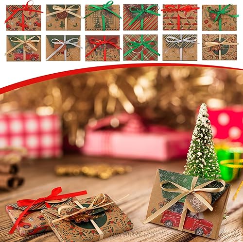 Miniatura 4 de Yeaqee 60 juegos de cajas de tarjetas de regalo de Navidad, cartón, soporte para tarjetas de regalo de Navidad, cajas de regalo de Navidad, caja de