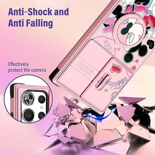 Miniatura 5 de oqpa Funda para Samsung Galaxy S23 Ultra con diseño de dibujos animados, Kawaii Funny S23 Ultra funda para mujeres y niñas con funda para cámara +