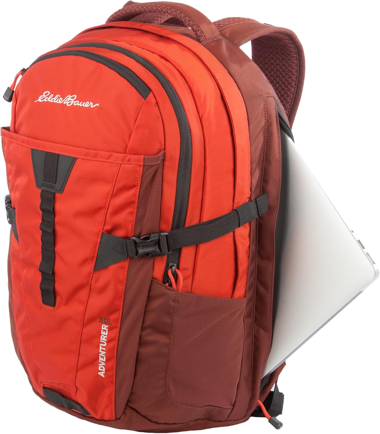 Eddie Bauer Adventurer Backpack with Organization Compartments and Hydration/Laptop Compatible Sleeve, Adventurer - Picante, 30L - Image 4