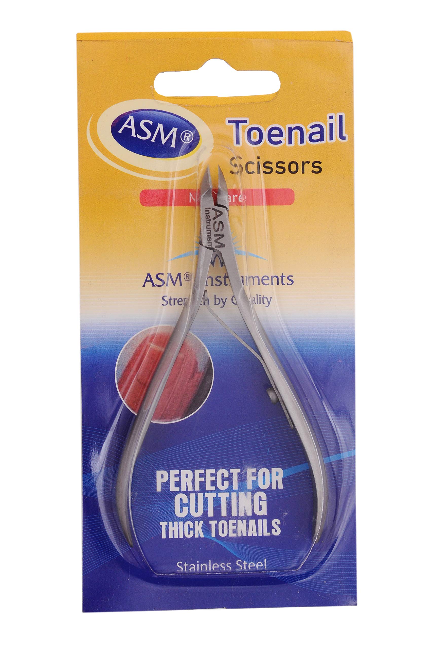 ASM® Professional Toe Nail Clippers for Thick Nails Cuticle Nippers - Heavy Duty Stainless Steel Toenail Clippers for Fingernails Ingrown Toenail Treatment - Ideal Beauty Gifts for Women & Men