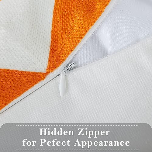 Miniatura 6 de GlowSol Funda de almohada a cuadros para sofá, dormitorio, funda de almohada bordada, moderna geométrica, funda de almohada de 20 x 20 pulgadas,