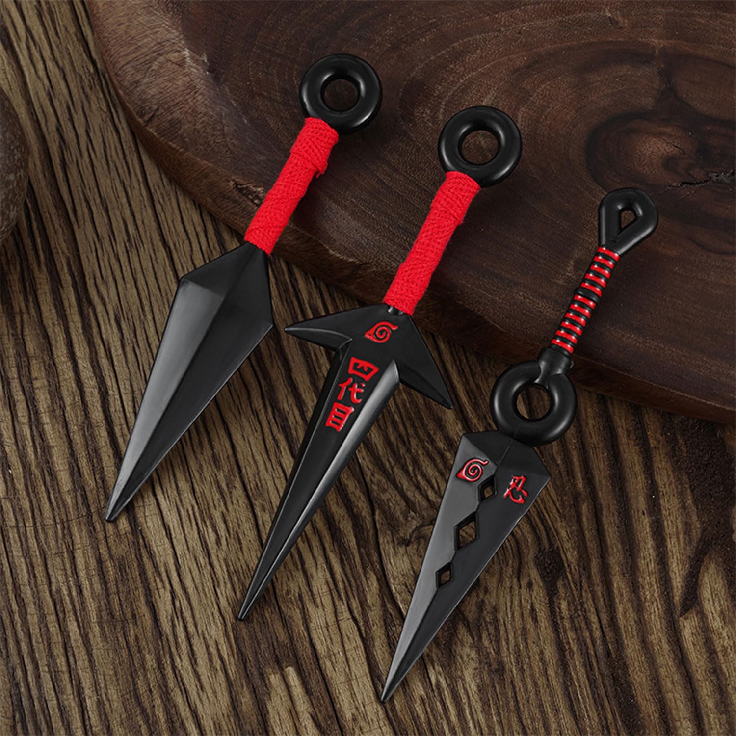 TecoKart 3 Pcs Kunai Anime Cosplay Props, Red Shurike Accessories for Anime Cosplays, Space Ninjutsu Kunai Cosplay Equipment, Japanese ABS Cosplays Prop(13cm/5.12in) - Image 8 thumbnail