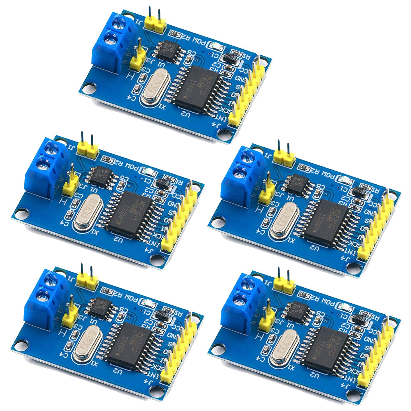 GERUI Lot de 5 modules de bus CAN MCP2515 - Protocole SPI pour Arduino SCM 51 MC