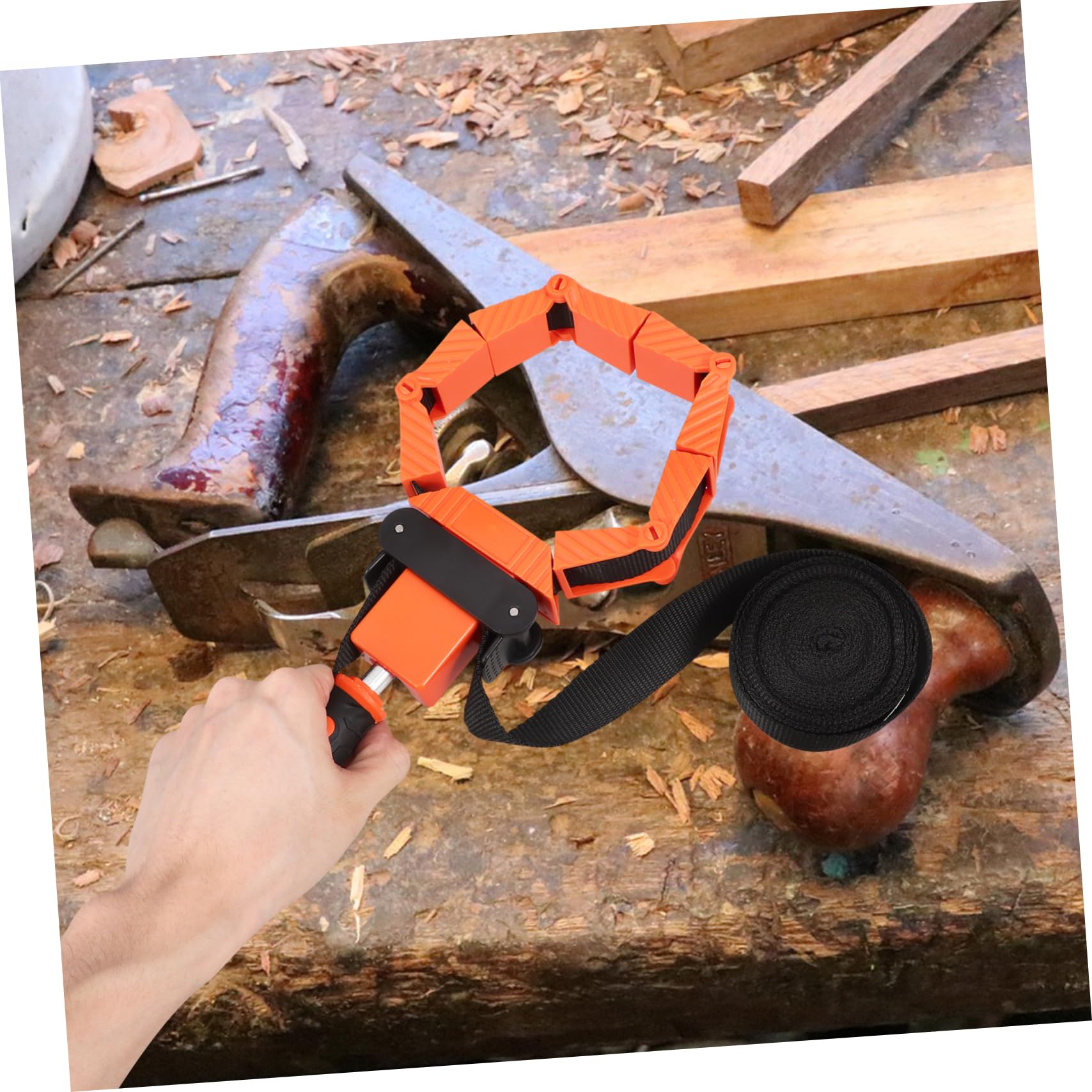 FUNOMOCYA Multi-function Ratchet Band Clamp 4m Nylon Woodworking Strap Clamps Diy Essential