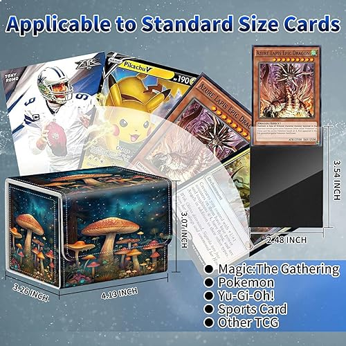 Miniatura 9 de MTG Commander - Caja de cartas intercambiables, más de 100 tarjetas con funda con funda de piel sintética, caja de almacenamiento de tarjetas