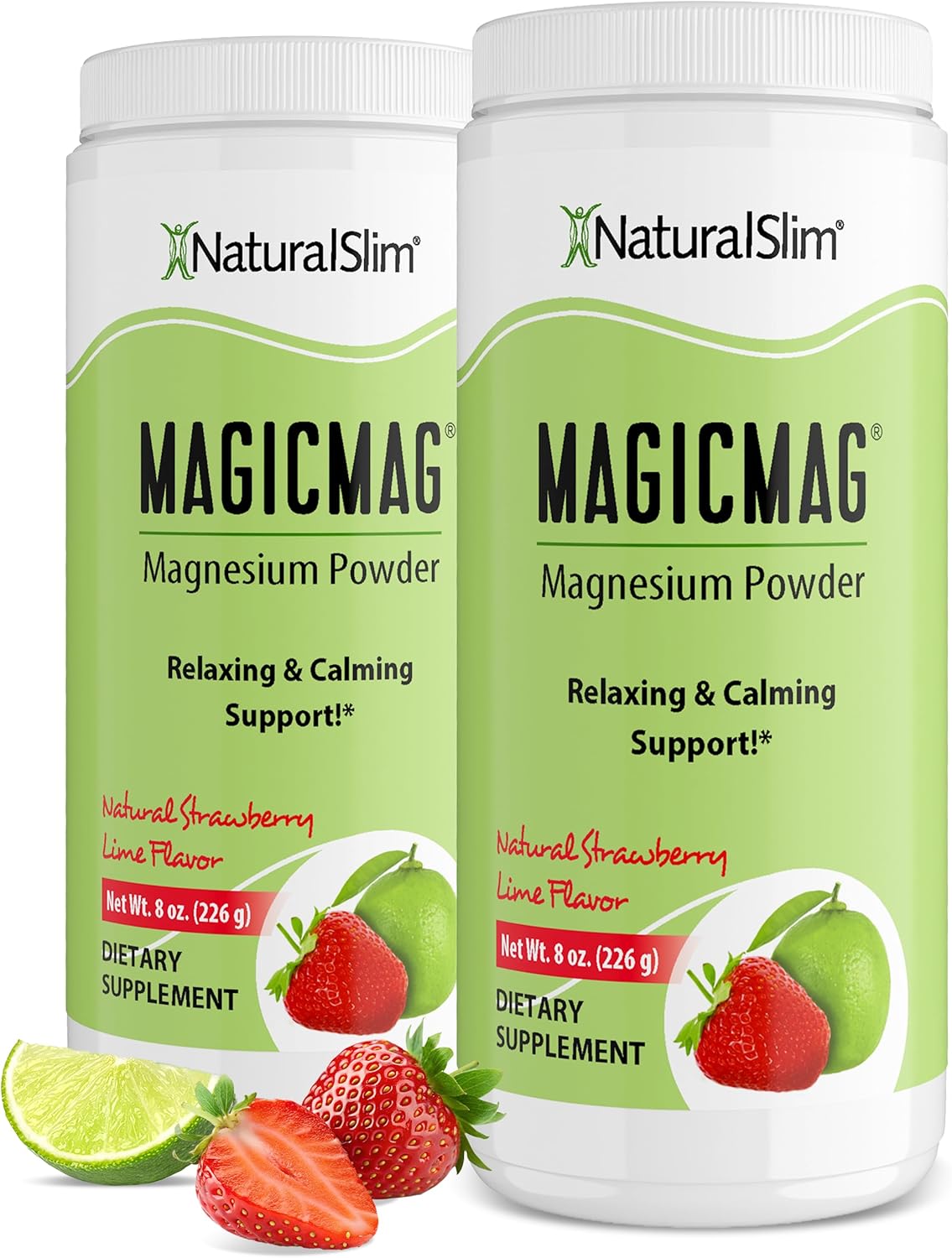NaturalSlim MagicMag Magnesium Citrate Powder Drink for Relaxation, Stress, Constipation, Better Rest & Digestive Health, Magnesium Supplement for Women and Men, Honey Chamomile 8oz