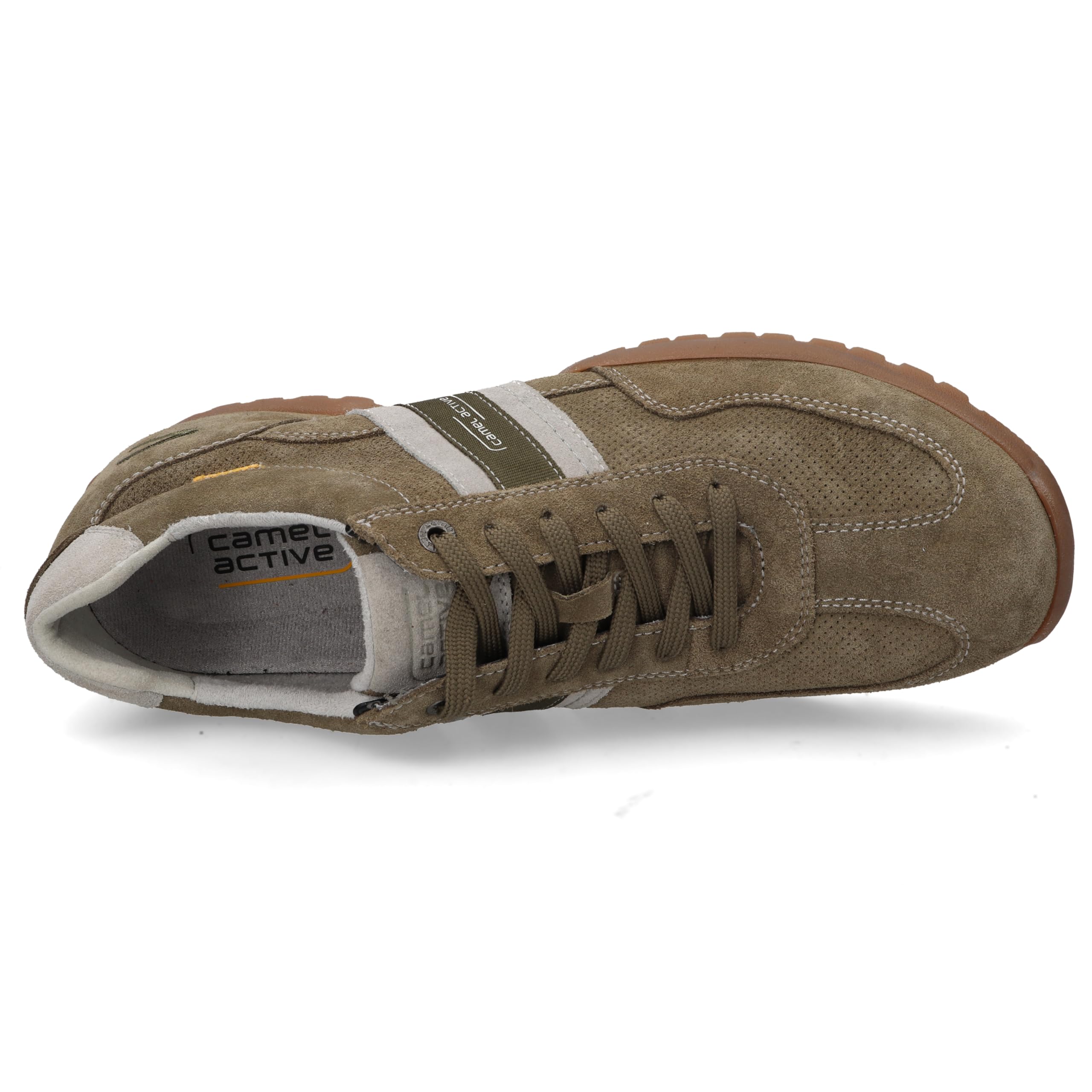 camel active Herren Sneaker aus Spaltleder mit Mikrofaserelementen