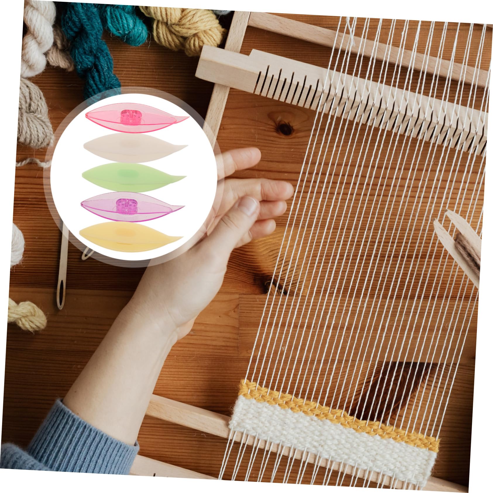 NUOBESTY 5 Juegos Herramientas Para Tejer Con Lanzadera Kit Para Hacer Abalorios Máquinas Lanzaderas Cuentas Para Hacer Joyas Frivolité Kit Para Hacer Cintas Al Bies Kit Para 5 piezas x 5