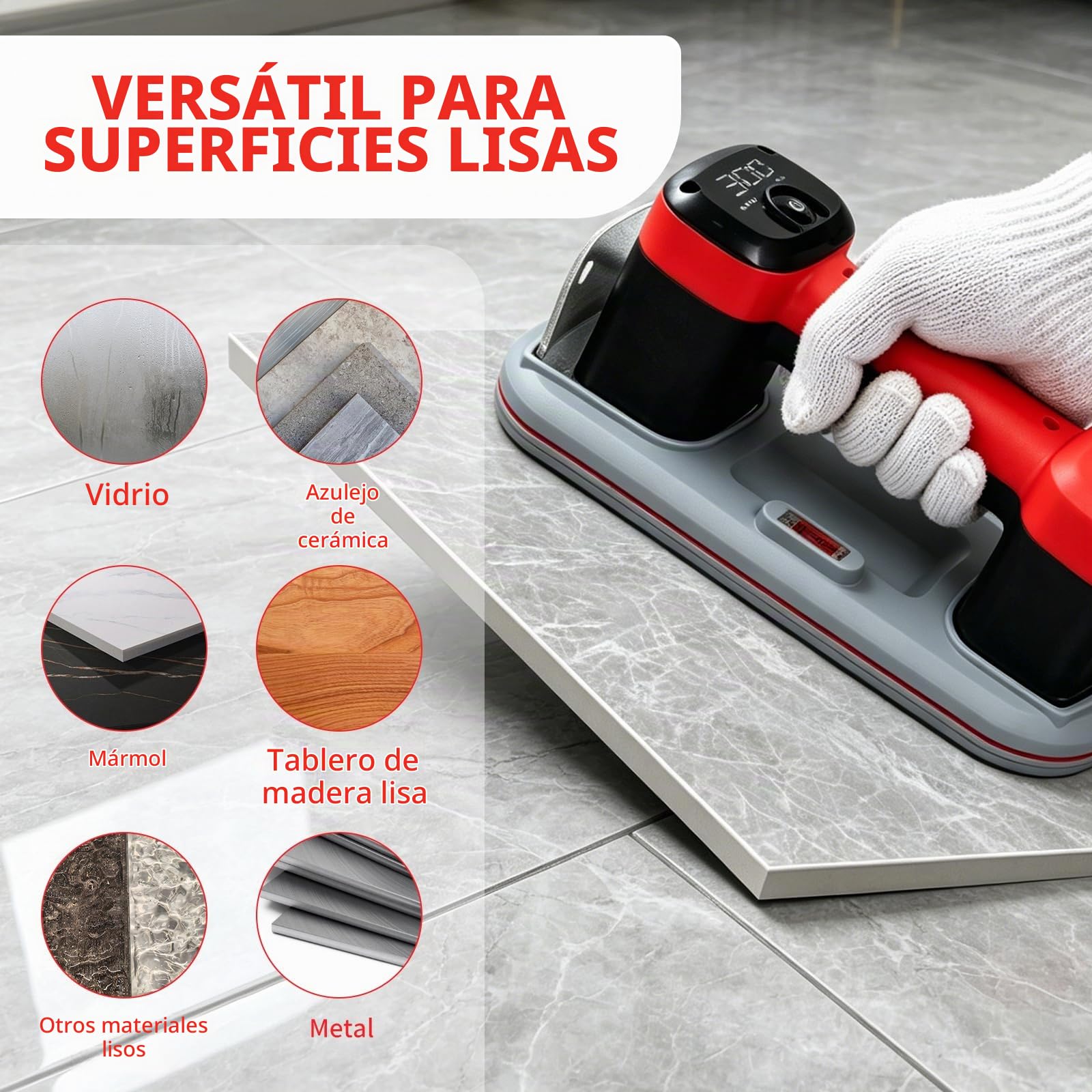 Ventosa para Azulejos Cristal, 300 kg Fuerza Sujeción