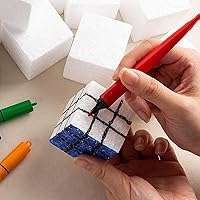 Vista 5 de Craft - Bloques de espuma de poliestireno, 36 piezas, 2.0 x 2.0 x 2.0 in