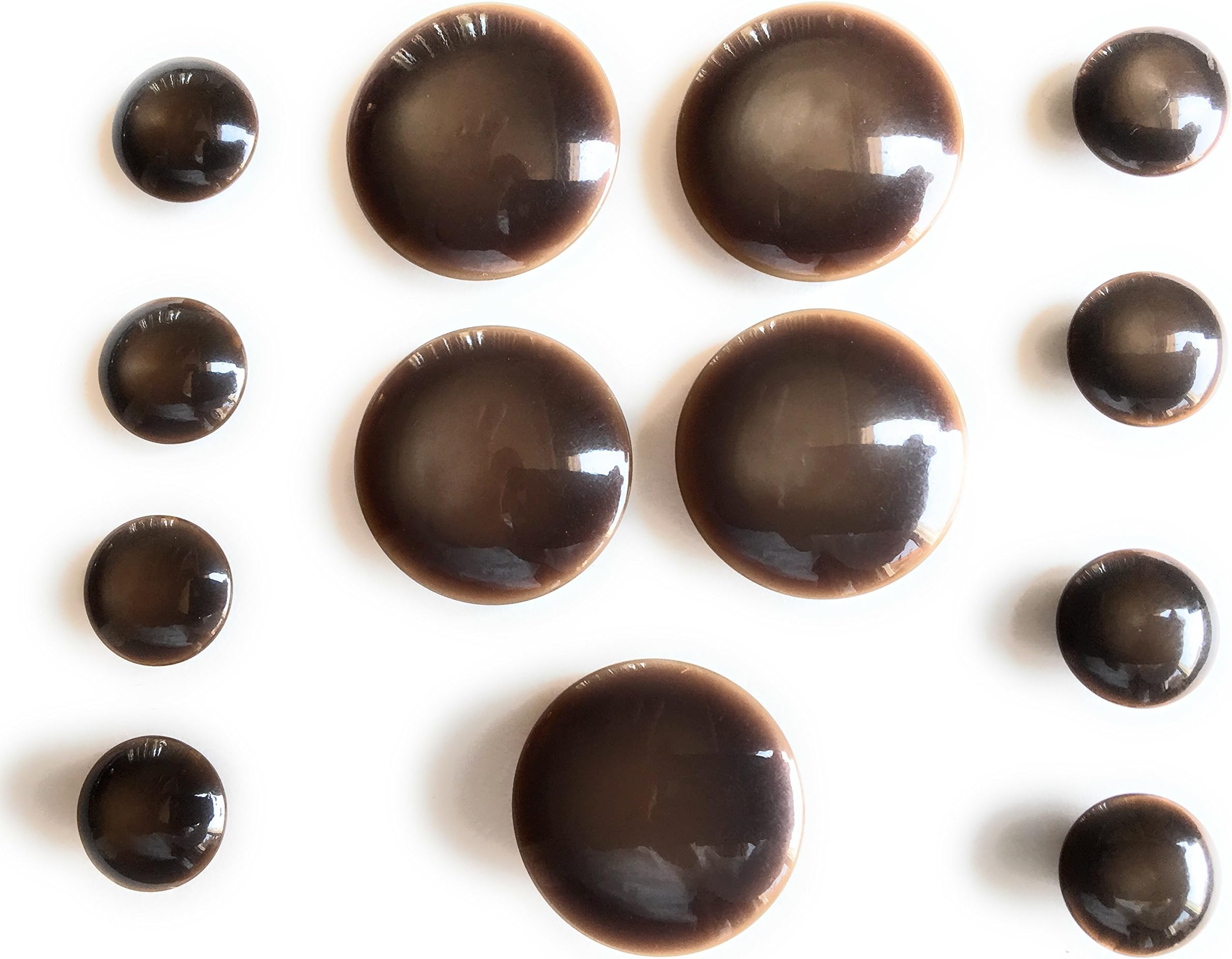 HB BROWN BUTTON SET -- ~ For Blazer, Suits, Sport Coat, Uniform, Jacket , Dresses 13 Pc.