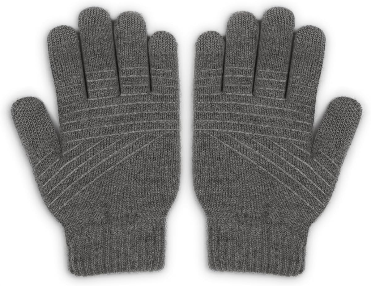 Moshi Digits Winter Touchscreen Gloves, Warm Knit Gloves with 4 Sizes:S/M/L/XL