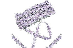 GORGECRAFT Purple Lace Ribbon 5 Yards Flower Trim Ribbon
