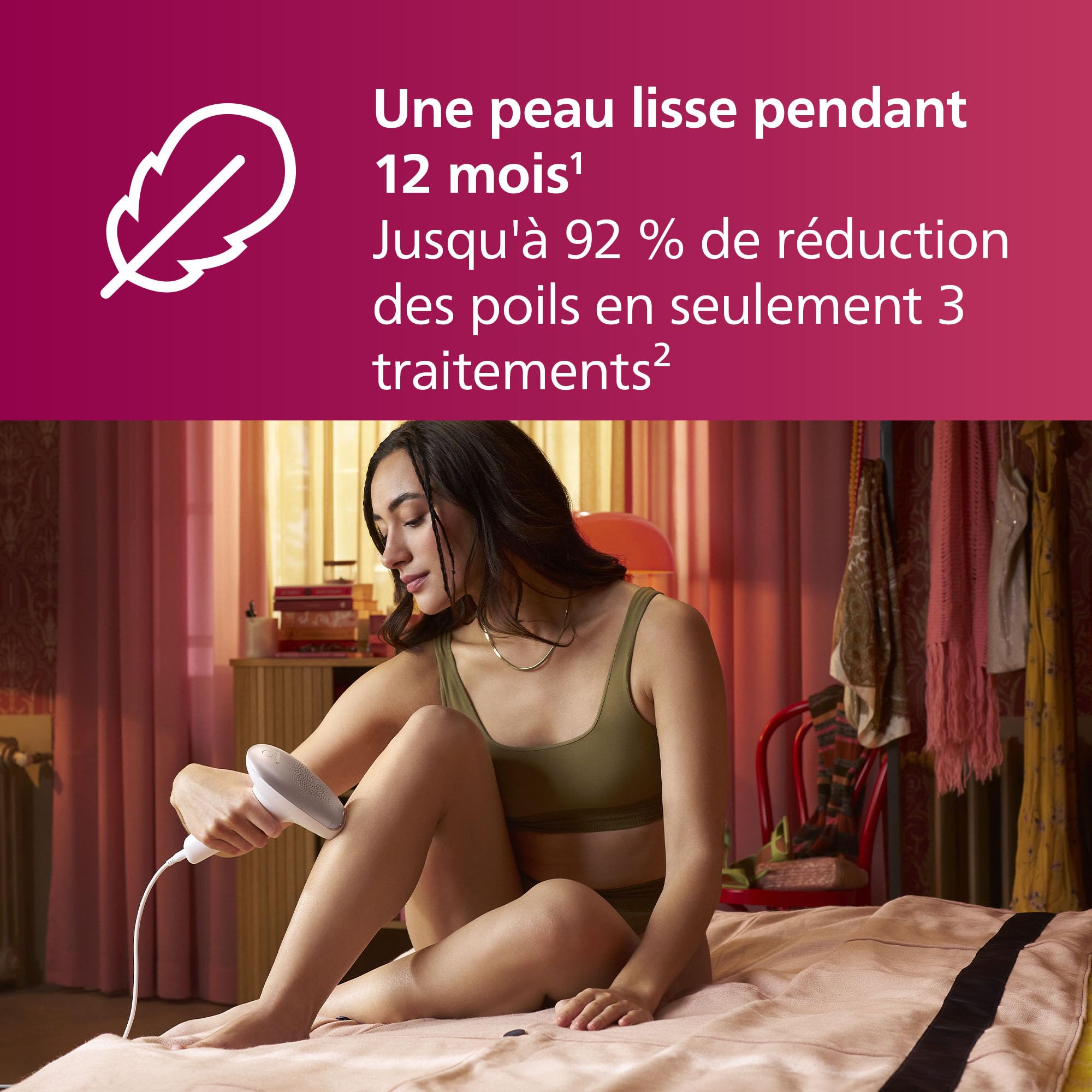 Image secondaire de Philips Lumea 7000 - Épilateur à lumière pulsée avec tondeuse et embouts