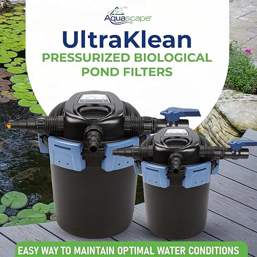 Miniatura 5 de Aquascape 95054 UltraKlean 3500 Filtro de presión biológica con esterilizador clarificador UV de 28 W, 5,200 GPH, color negro