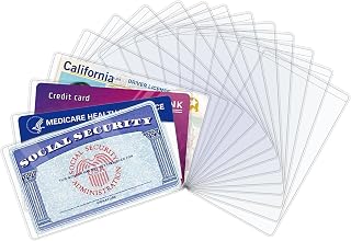 16 PCS Social Security Card Protector Sleeves,31 Mil Soft Clean Waterproof SSN/New Medicare/Credit Card Holder, Soft ID/Debit/Credit Card Covers