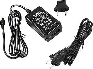 HQRP AC Adapter/Power Supply Compatible with Sony CyberShot DSC-V1, DSC-W1/B, DSC-W1 Digital Camera with USA Cord & Euro Plug Adapter