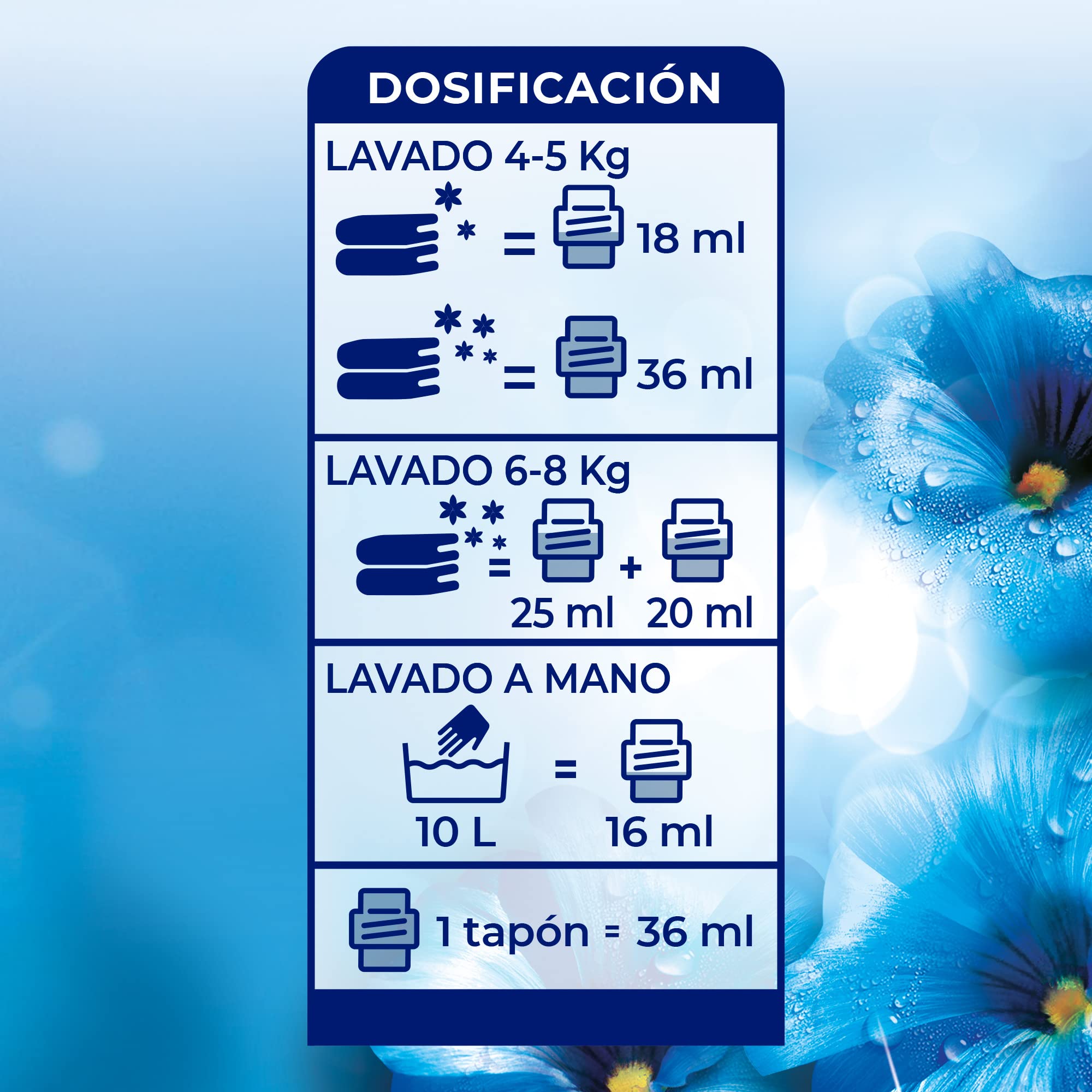 Flor - Suavizante para la ropa concentrado, original frescor superior - Pack de 10, hasta 630 dosis